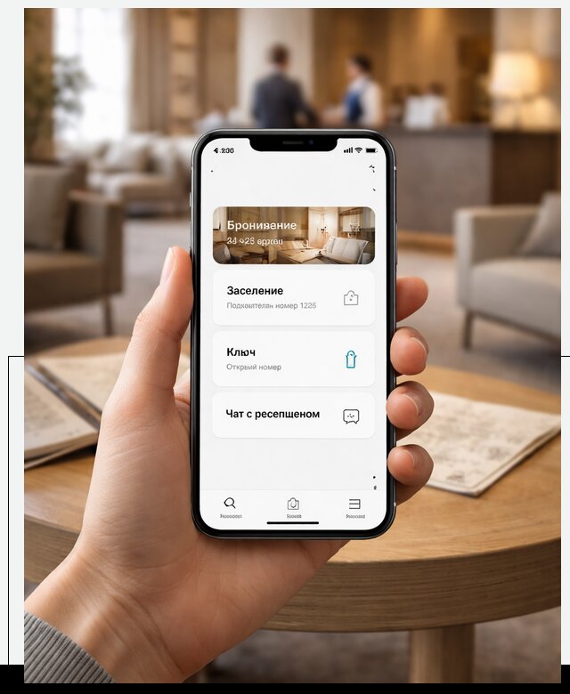 Мобильное приложение для гостей отеля в Тюмени, управление сервисом